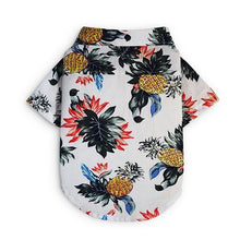 Load image into Gallery viewer, Dog Cat Shirts Cotton Summer Beach Clothes Vest Pet Clothing Floral T Shirt Hawaiian For Small Large Dog Chihuahua Frech Fulldog