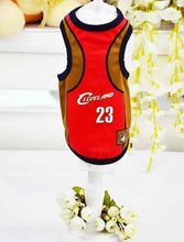 Load image into Gallery viewer, Summer pet clothes for dogs sleeveless dog vest t-shirt small/medium/large dog basketball clothes goods for pets  ZL85

