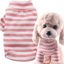 Load image into Gallery viewer, Elastic Bottoming Shirt Pet Dog Striped Clothes Cotton Warm Winter T-shirt Cat Puppy Cosstume Apparel  DOGGYZSTYLE
