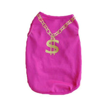 Load image into Gallery viewer, Cat Pet Vest Clothes For Dogs Pet Dog Summer Breathable T-shirt Vest Puppy Dollar Necklace Print Clothes Large
